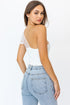 Lacey Shoulder White Bodysuit