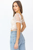 Butterfly Love Ivory Mesh Crop Top
