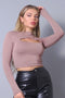 Stacey Cross-Over Cut-Out Crop Top