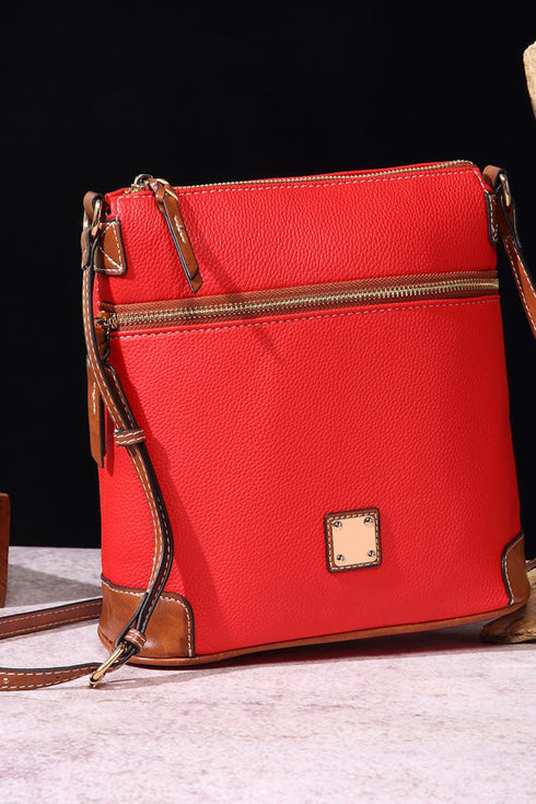 Classic Faux Leather Crossbody Bag