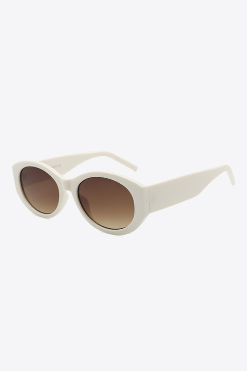 Emily Ivory Oval Sunglasses