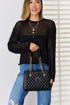 David Jones Quilted Faux Leather Handbag