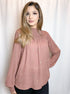Gold Diamond Mauve Chiffon Blouse