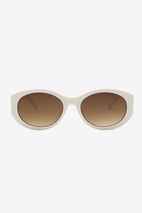 Emily Ivory Oval Sunglasses
