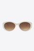 Emily Ivory Oval Sunglasses