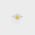Flower Shape Zircon Platinum-Plated 925 Sterling Silver Ring