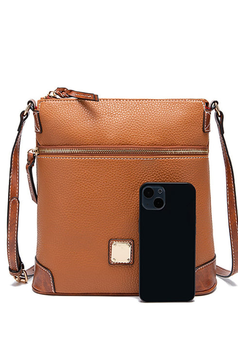 Classic Faux Leather Crossbody Bag