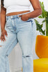 High Waisted Light Wash 90's Dad Jeans
