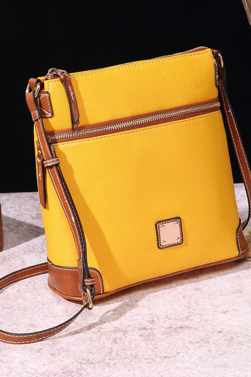 Classic Faux Leather Crossbody Bag