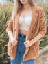 Wildfire Corduroy Camel Oversized Blazer