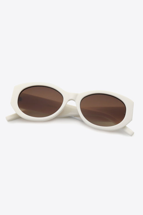 Emily Ivory Oval Sunglasses