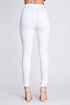 5 Button High-Waisted White Jeans