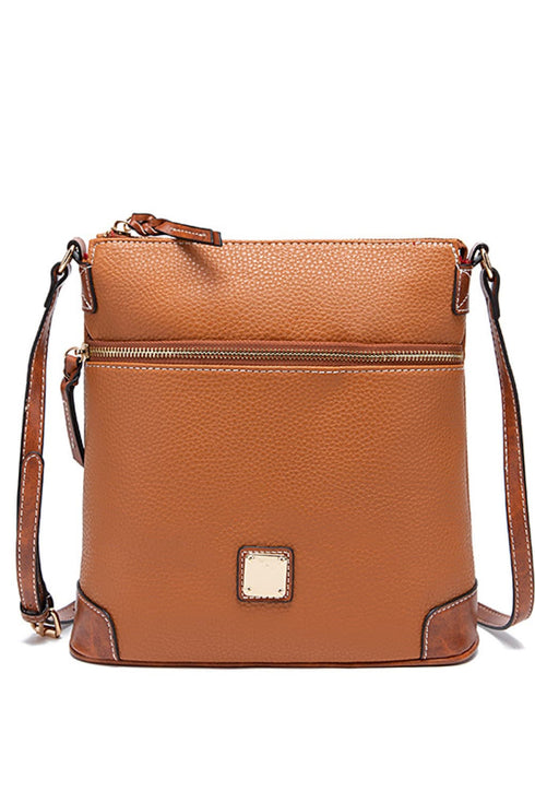 Classic Faux Leather Crossbody Bag