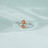 Rose Shape Inlaid Zircon Bypass Ring