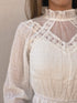 When in Rome Off-White Lace High Neck Top