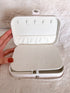 Small Glittery White Luxury Jewelry Travel Case