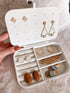 Small Glittery White Luxury Jewelry Travel Case
