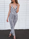 Striped Black and White Jumpsuit