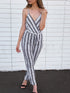 Striped Black and White Jumpsuit