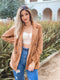 Wildfire Corduroy Camel Oversized Blazer