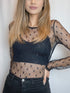 Starry Night Black Mesh Top
