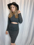 Fall in Comfort Cut Out Dark Grey Sweater Dress