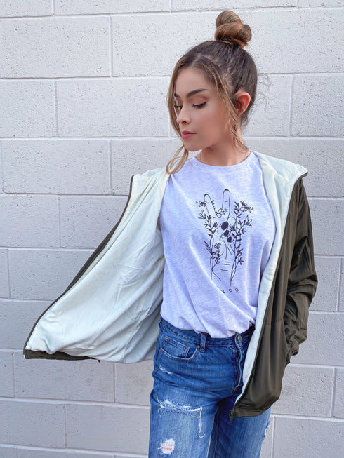 Fleece Lined Olive Green Jacket