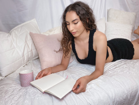 Black Teddy Loungewear Crop Top