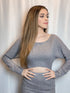 Fall in Comfort Cut Out Grey Sweater Dress