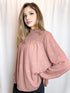 Gold Diamond Mauve Chiffon Blouse