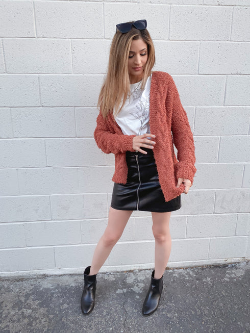 Spice Me Up Rust Oversized Sweater