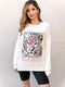 Wild Spirit Jaguar Graphic Off-White Long Sleeve
