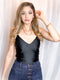 Luxe Black Smooth Satin Bodysuit
