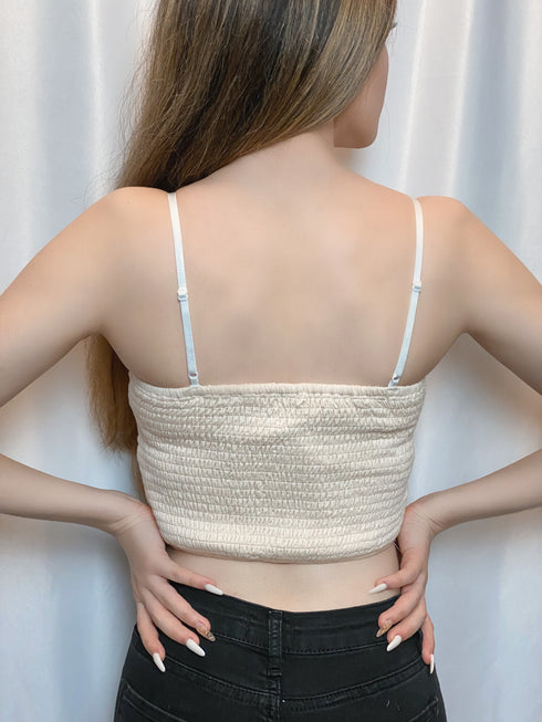 Floral Cream Nude Lined Bralette