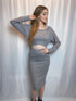 Fall in Comfort Cut Out Grey Sweater Dress