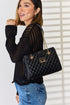 David Jones Quilted Faux Leather Handbag