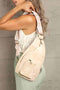 Camping Trip Faux Leather Sling Bag