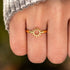 Sun Shape 18K Gold-Plated Ring