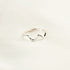 925 Sterling Silver Inlaid Zircon Wave Shape Ring