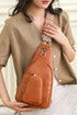 Camping Trip Faux Leather Sling Bag