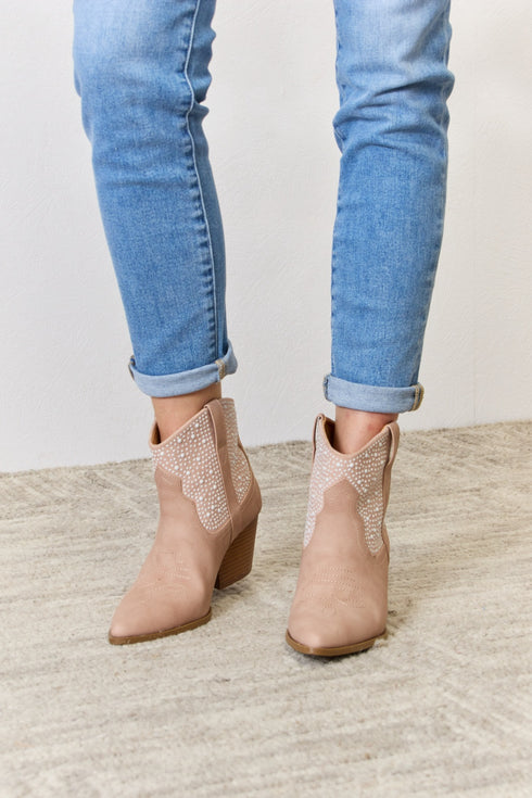 Rhineestone Ankle Cowgirl Booties
