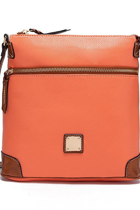 Classic Faux Leather Crossbody Bag