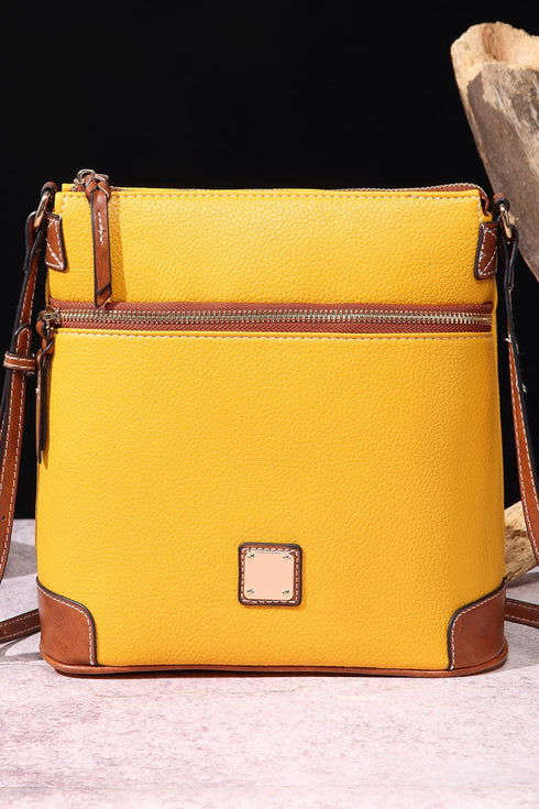 Classic Faux Leather Crossbody Bag