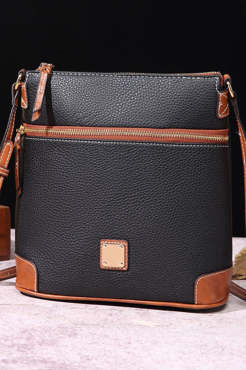 Classic Faux Leather Crossbody Bag
