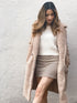 Dawn Beige Teddy Long Coat