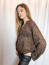 Burnout Spotted Snake Mesh Blouse