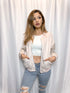 Suede Snakeskin Blush Bomber Jacket