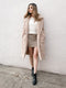 Dawn Beige Teddy Long Coat