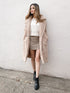 Dawn Beige Teddy Long Coat